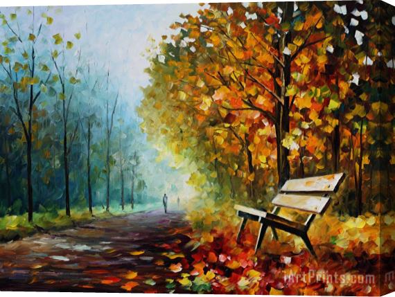 Leonid Afremov Autumn Park Stretched Canvas Print / Canvas Art