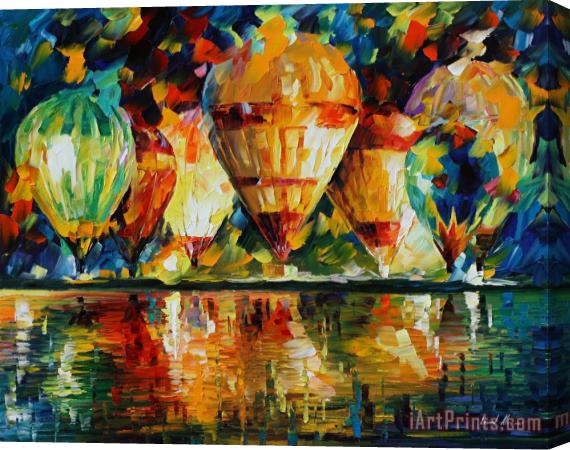 Leonid Afremov Ballon Show Stretched Canvas Print / Canvas Art
