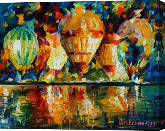 Leonid Afremov Balloon Show Stretched Canvas Print / Canvas Art