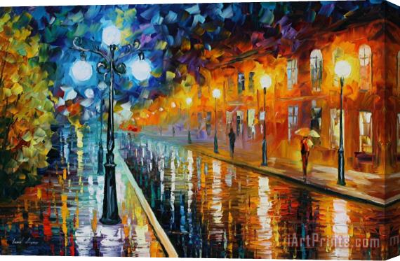 Leonid Afremov Blue Lights Stretched Canvas Print / Canvas Art