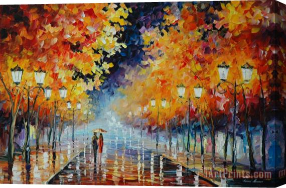 Leonid Afremov Couple In The Night Stretched Canvas Painting / Canvas Art
