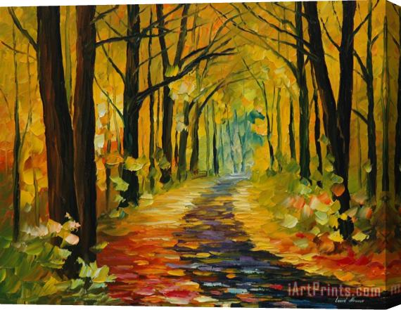 Leonid Afremov Dreamy Alley Stretched Canvas Print / Canvas Art
