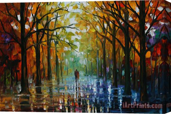 Leonid Afremov Fall Date Stretched Canvas Painting / Canvas Art
