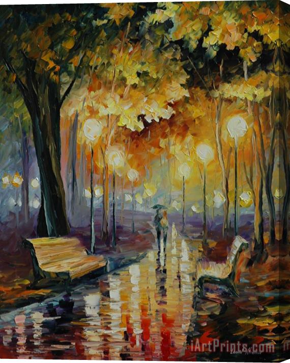 Leonid Afremov Fall Evening Stretched Canvas Painting / Canvas Art