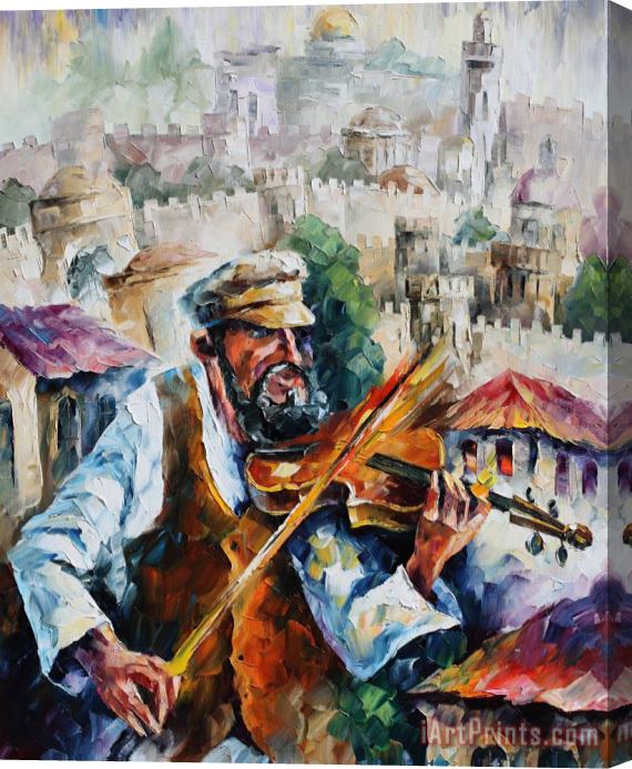 Leonid Afremov Fiddler  - Commissioned painting Stretched Canvas Painting / Canvas Art