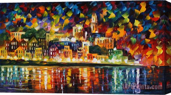 Leonid Afremov Fiesta In The Harbor Stretched Canvas Painting / Canvas Art
