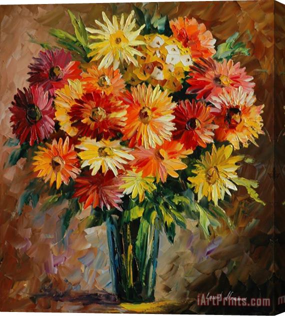Leonid Afremov Flowers Of Love Stretched Canvas Print / Canvas Art