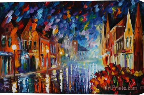 Leonid Afremov Frozen Night Stretched Canvas Painting / Canvas Art