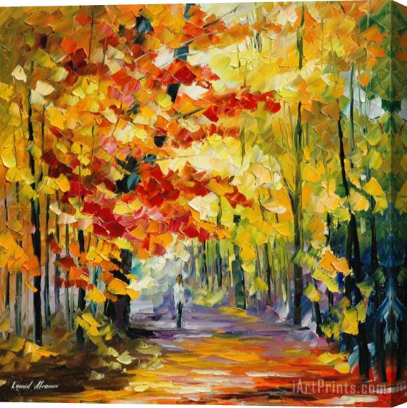 Leonid Afremov Golden Fall Stretched Canvas Painting / Canvas Art