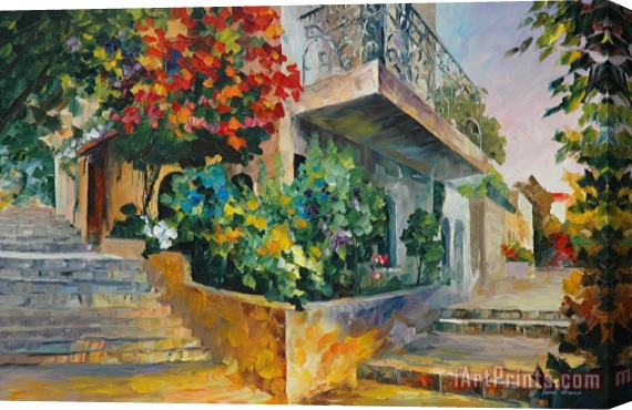 Leonid Afremov Jerusalem Garden On The Stones Stretched Canvas Print / Canvas Art
