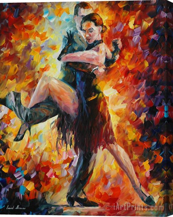 Leonid Afremov Joyful Tango Stretched Canvas Print / Canvas Art