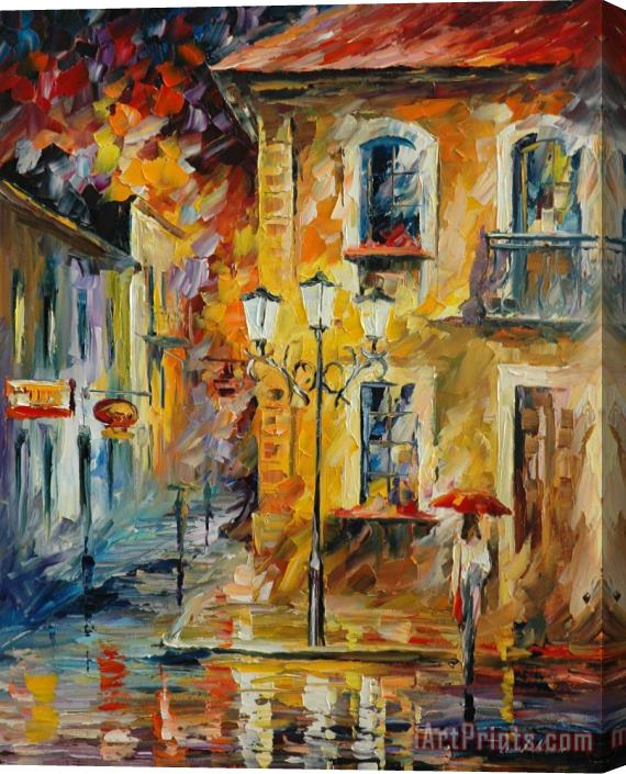 Leonid Afremov Night Of Disappointments Stretched Canvas Print / Canvas Art