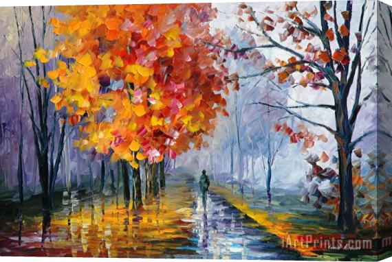 Leonid Afremov October Fog Stretched Canvas Painting / Canvas Art