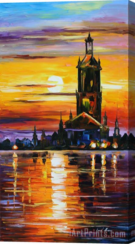 Leonid Afremov Old Tower Stretched Canvas Painting / Canvas Art