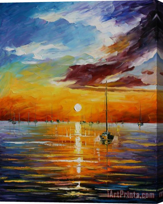 Leonid Afremov Resting With The Sun Stretched Canvas Print / Canvas Art
