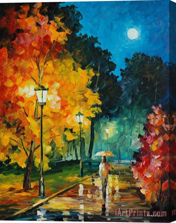 Leonid Afremov Romantic Night Stretched Canvas Painting / Canvas Art