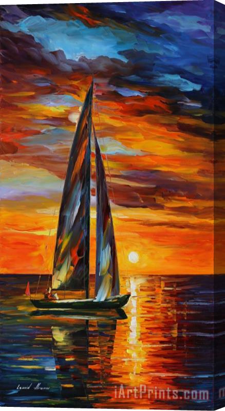 Leonid Afremov Sailing With The Sun Stretched Canvas Print / Canvas Art