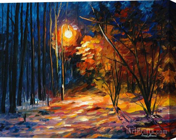Leonid Afremov Shadows On Snow Stretched Canvas Painting / Canvas Art