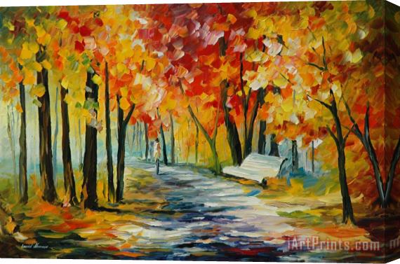 Leonid Afremov Sunny Bench Stretched Canvas Painting / Canvas Art