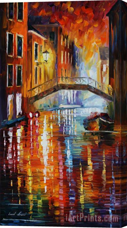 Leonid Afremov The Canals Of Venice Stretched Canvas Painting / Canvas Art