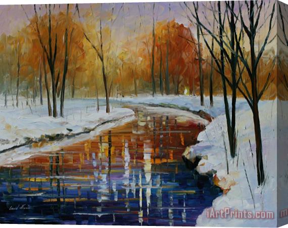 Leonid Afremov The Energy Of Winter Stretched Canvas Painting / Canvas Art