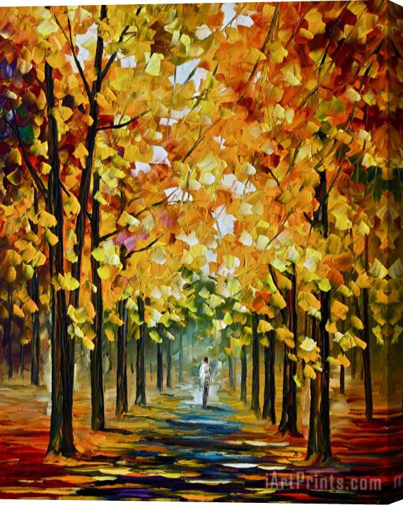 Leonid Afremov The Gold Of Fall Stretched Canvas Print / Canvas Art