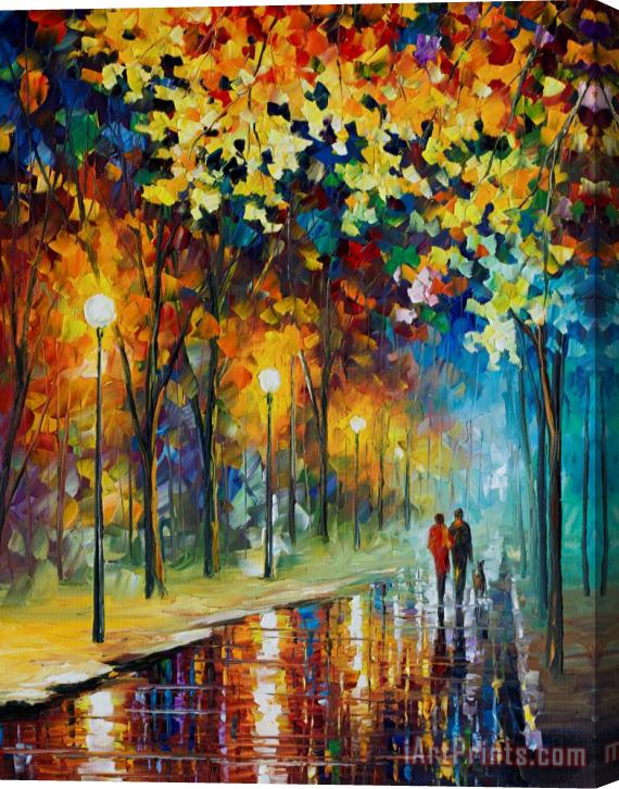 Leonid Afremov The Warmth Of Friends Stretched Canvas Painting / Canvas Art