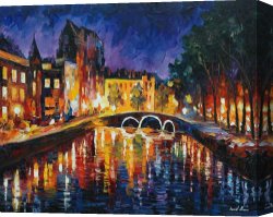 New Amsterdam: Palisades Canvas Prints - Thoughtful Amsterdam by Leonid Afremov