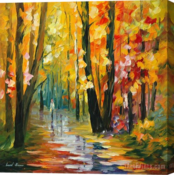 Leonid Afremov Wet Path Stretched Canvas Painting / Canvas Art