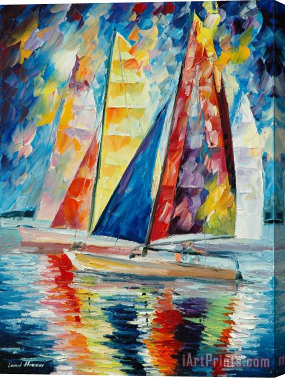 Leonid Afremov Wind In Sails Stretched Canvas Painting / Canvas Art