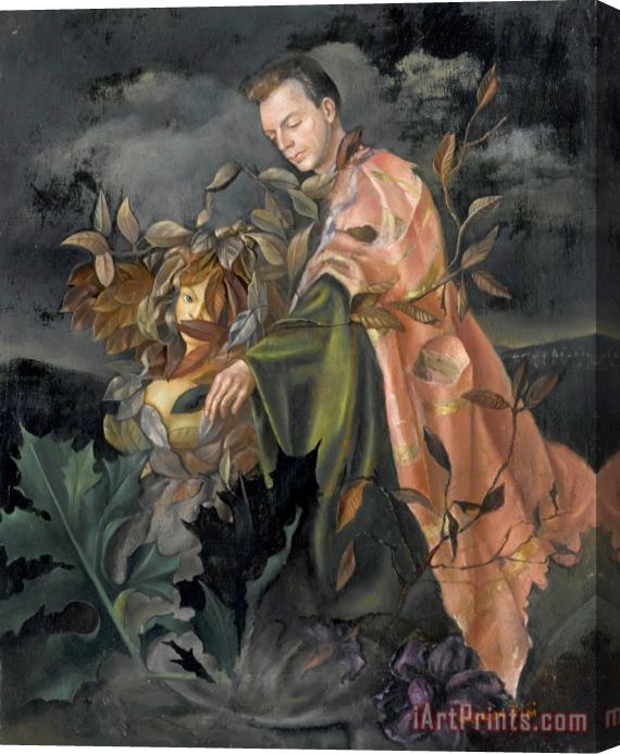 Leonor Fini Autoportrait Avec Stanislao Lepri Stretched Canvas Print / Canvas Art