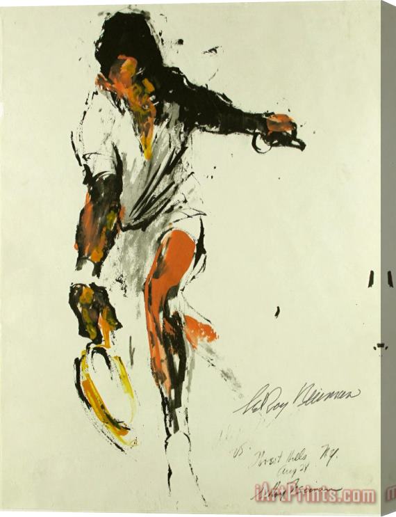 Leroy Neiman Alex (the Chief) Olmedo Stretched Canvas Print / Canvas Art