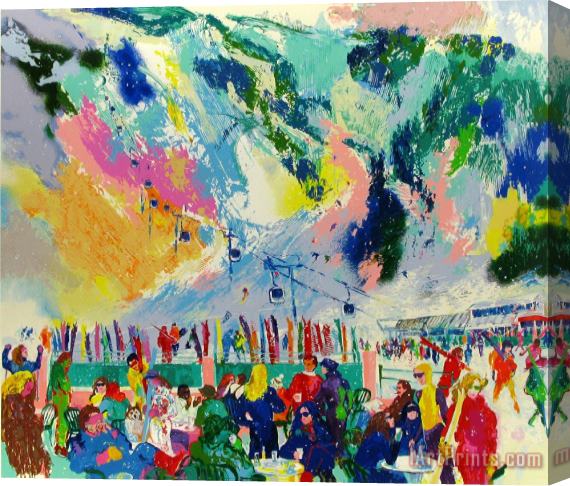 Leroy Neiman Aspen Mountain Rendezvous Stretched Canvas Painting / Canvas Art