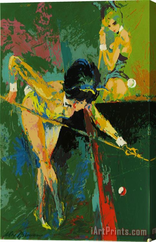 Leroy Neiman Bunnies Playing Pool Stretched Canvas Painting / Canvas Art