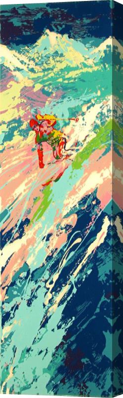Leroy Neiman Downhill Skier Stretched Canvas Print / Canvas Art