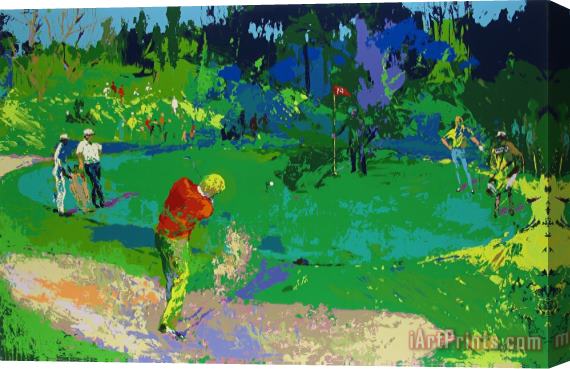 Leroy Neiman Golf's Threesome (trevino, Nicklaus, Palmer) Stretched Canvas Print / Canvas Art