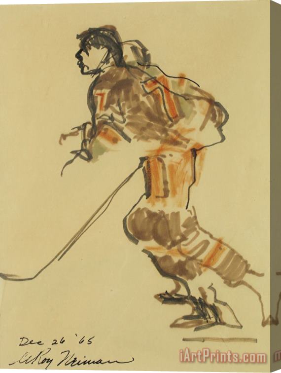 Leroy Neiman Hockey Dec 26, '65 Stretched Canvas Print / Canvas Art