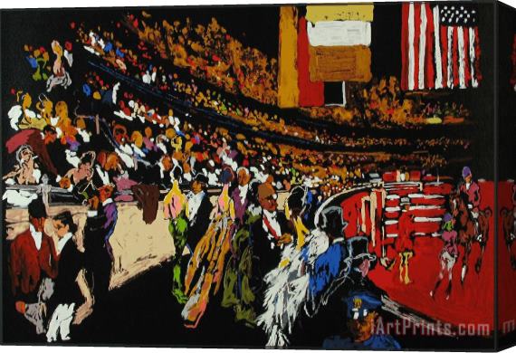 Leroy Neiman International Horse Show, New York Stretched Canvas Print / Canvas Art