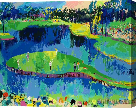 Leroy Neiman Island Hole at Sawgrass Stretched Canvas Painting / Canvas Art