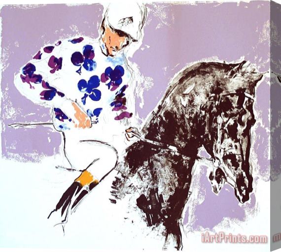 Leroy Neiman Jockey Suite Clubs Stretched Canvas Painting / Canvas Art