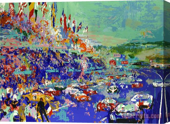 Leroy Neiman Lemans Grand Prix D' Endurance Stretched Canvas Painting / Canvas Art