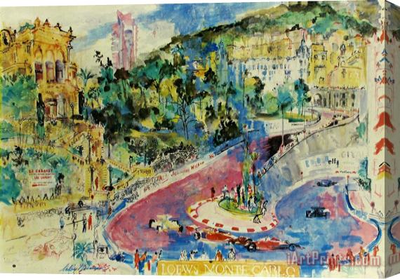 Leroy Neiman Loews Monte Carlo Stretched Canvas Painting / Canvas Art