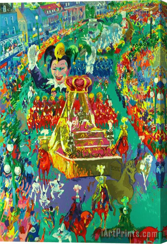 Leroy Neiman Mardi Gras Parade Stretched Canvas Print / Canvas Art