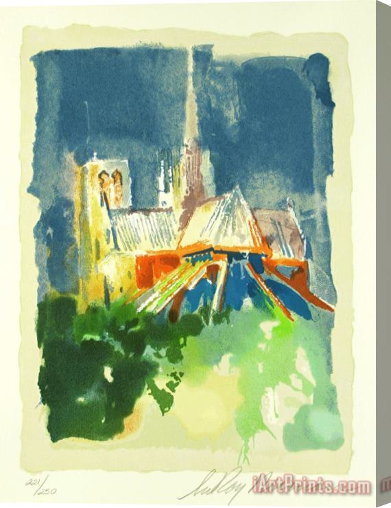 Leroy Neiman Notre Dame Stretched Canvas Print / Canvas Art