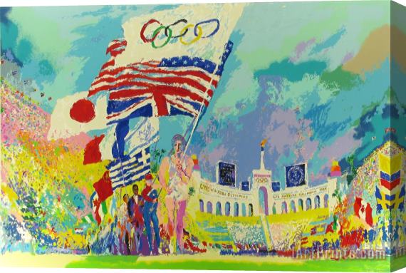 Leroy Neiman Opening Ceremonies, Xxiii Olympiad 1984 Stretched Canvas Print / Canvas Art