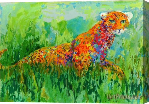 Leroy Neiman Prowling Leopard Stretched Canvas Print / Canvas Art