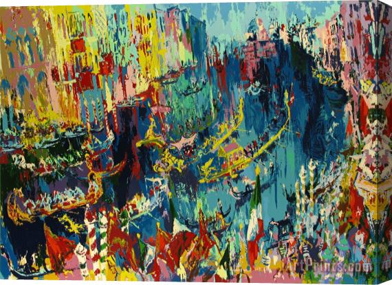 Leroy Neiman Regatta of The Gondoliers Stretched Canvas Painting / Canvas Art