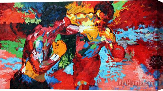 Leroy Neiman rocky iii ending Stretched Canvas Print / Canvas Art