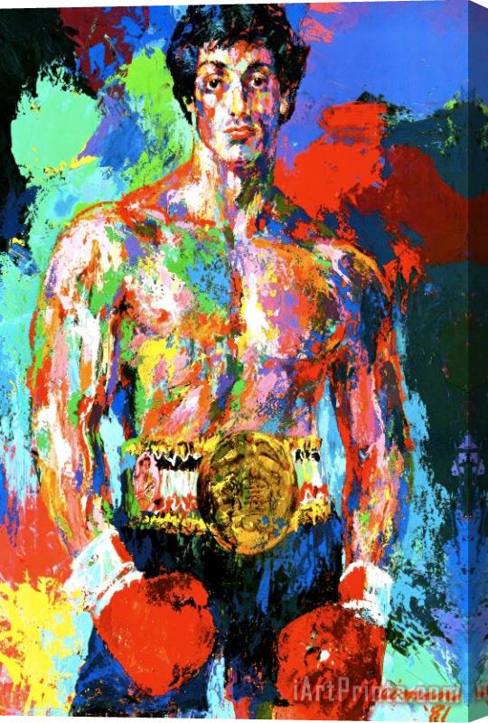 Leroy Neiman Rocky Stretched Canvas Painting / Canvas Art