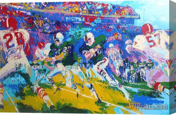 Leroy Neiman Rushing Back Stretched Canvas Print / Canvas Art